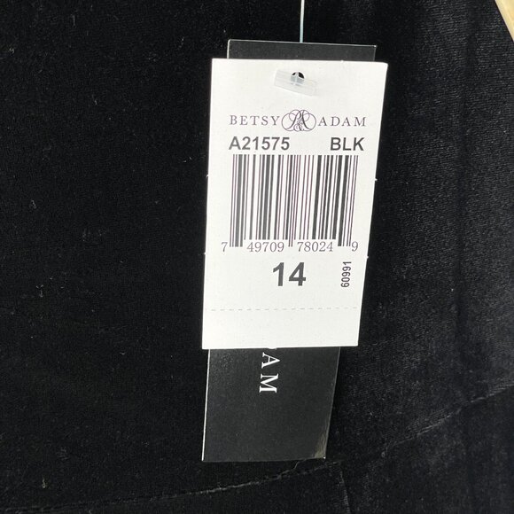 Betsy & Adam Long Velvet Sleeveless One Cold Shoulder Stretch Sheath Gown NWT - Picture 5 of 12